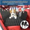 Dog rear seat cover, waterproof car seat protector with side wings, scratch resistant dog rear seat cover