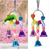 Bird Wind Chime With Bell; Hanging Bell Chain Parrot Toys; Funny Pet Supplies