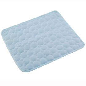 Pet Dog Cat Ice Silk Cold Nest Pad For Cooling In Summer (Option: Light blue-40x30cm)