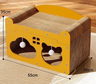 Creative Sisal Mat That Won't Shed Crumbs Cat Scratch Board (Option: Scratch Resistant-Yellow Cloud Bear)